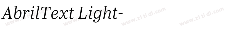 AbrilText Light字体转换